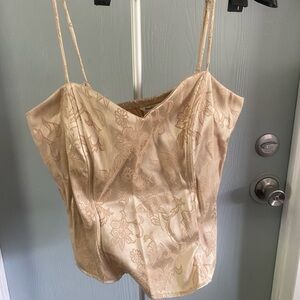 Studio Y Cream camisole, Size Large. Zipper runs up the back. Super cute